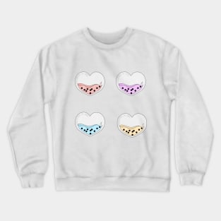 Boba Tea in Heart Jars Crewneck Sweatshirt